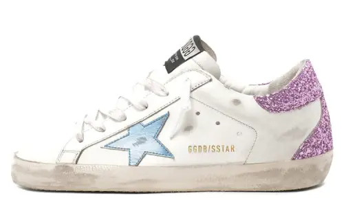 Golden Goose Super Star Skateboard Shoes Women's Low Top White/Purple