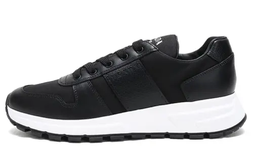 PRADA Prax 01 Textile, Artificial Leather Breathable Moisture Wicking Low top Casual Shoes Men's Black