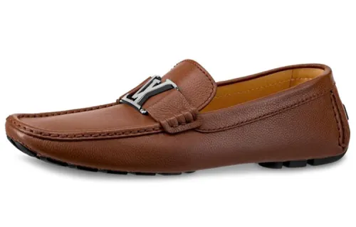 LOUIS VUITTON Monte Carlo Top Grain Cow Leather Casual Shoes Women's