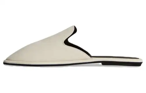 THE ROW Closed Toe Slippers Men's White