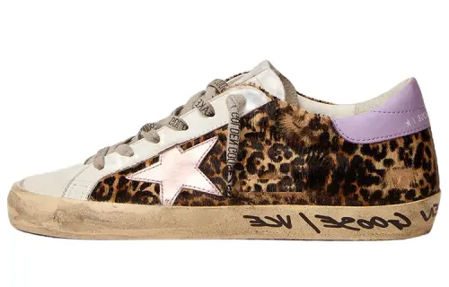 Golden Goose Super Star LTD Pu Stylish Skateboarding Shoes Women's Brown