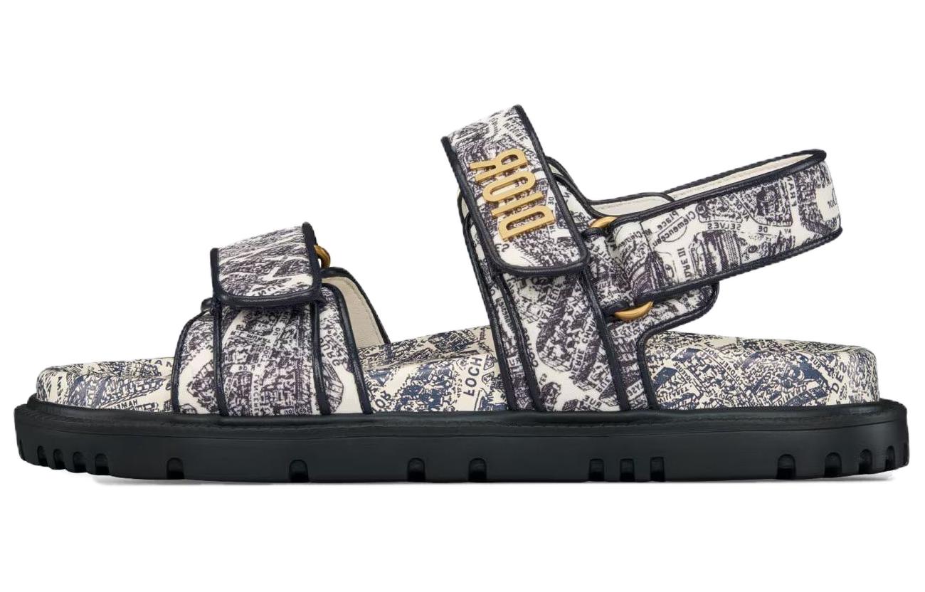 DIOR DiorAct Fabric Beach Sandals Women's Marine Blue
