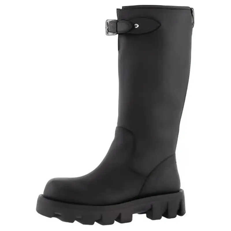 LOUIS VUITTON Knee high Boots Men's Black