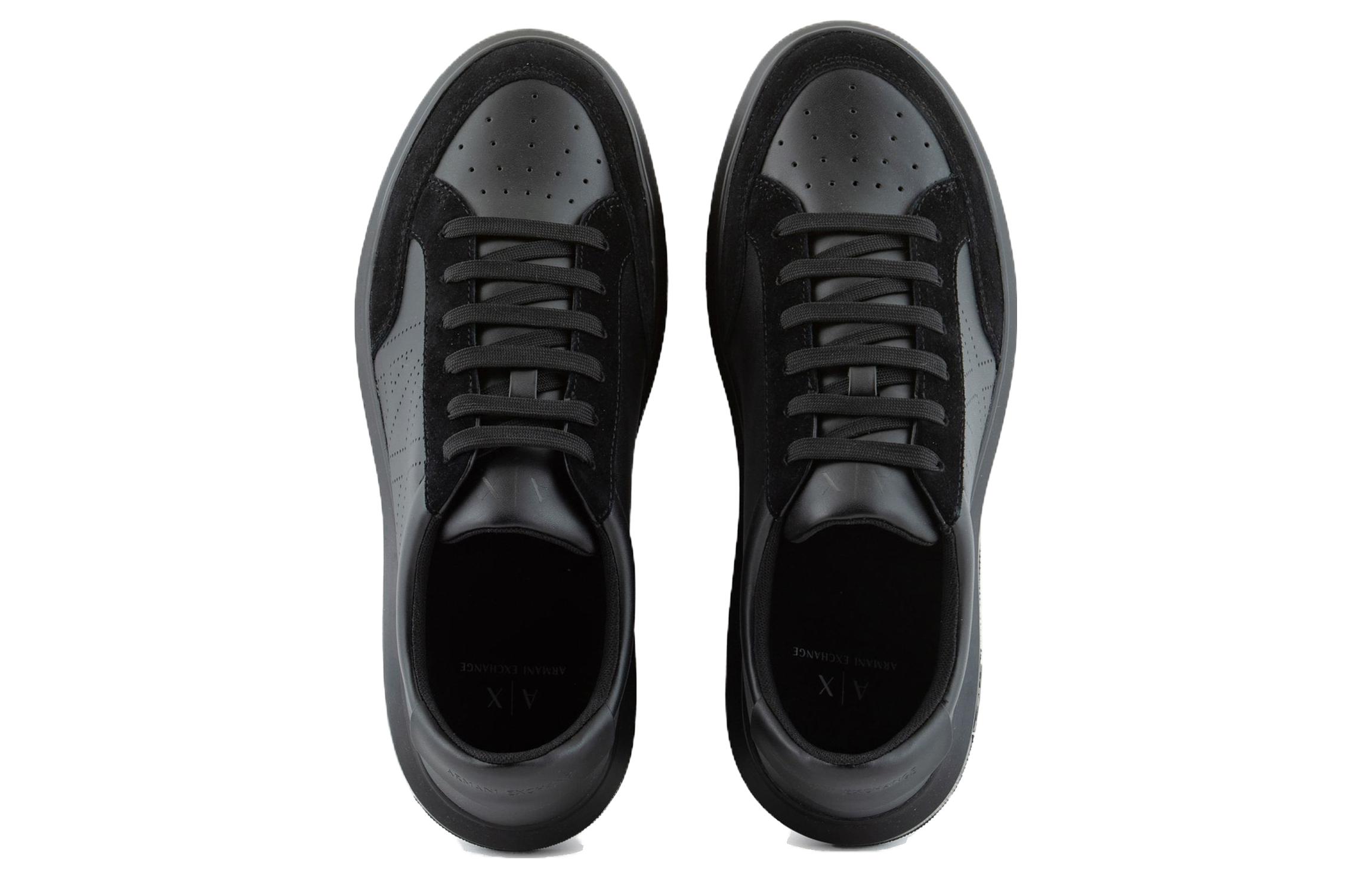 ARMANI EXCHANGE Logo-perforated Lace-up Sneakers
