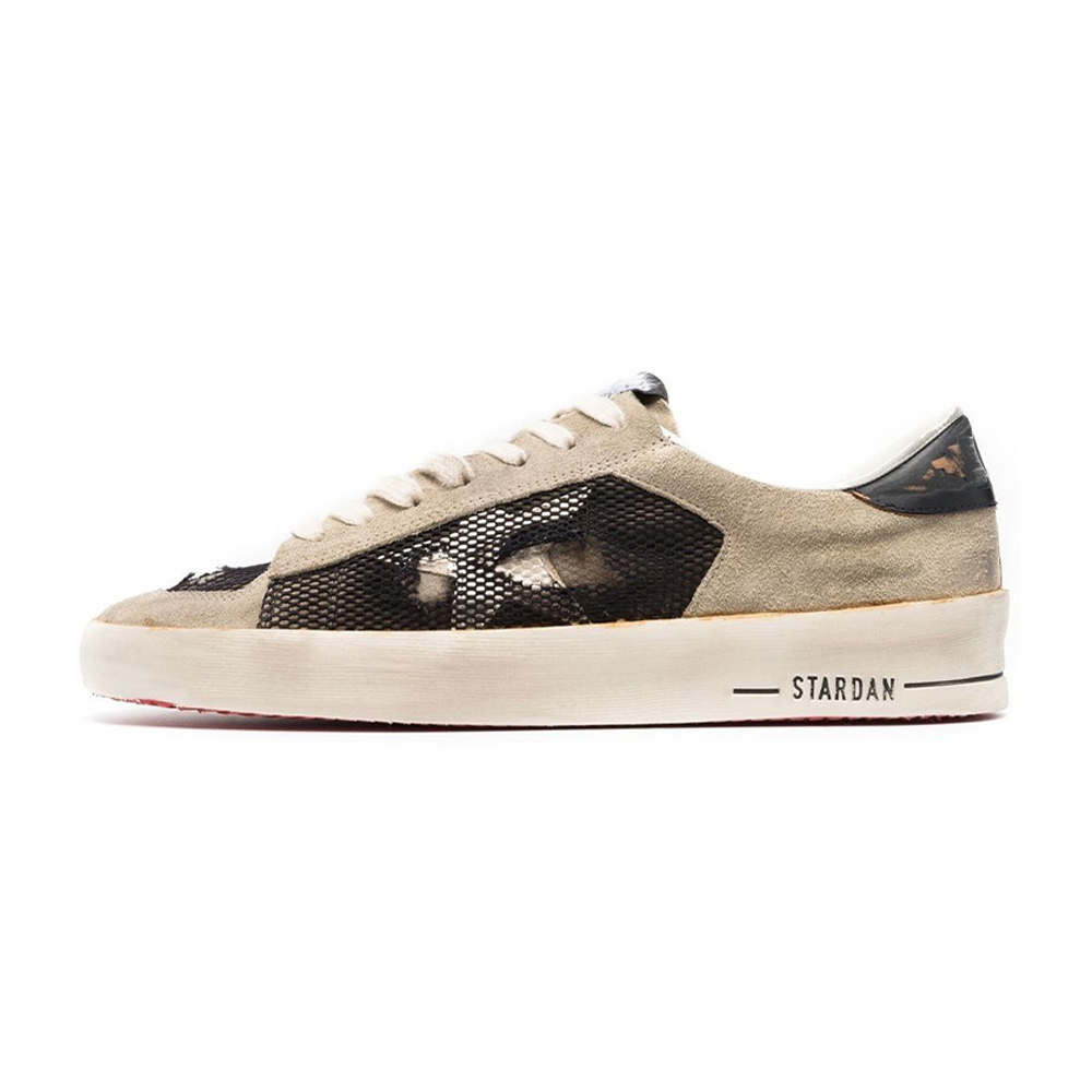 Golden Goose Stardan Low top Skateboard Shoes Men's Light Brown Distressed