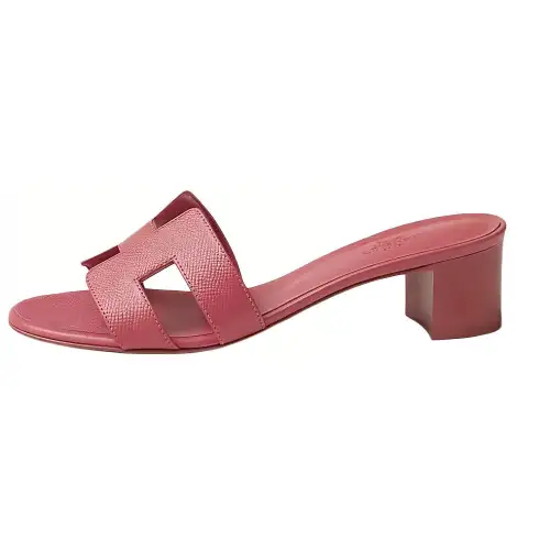 HERMES Oasis Slide Slippers 5cm Women's Pink