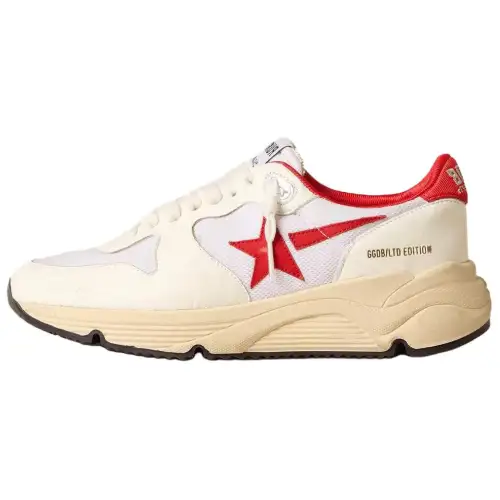 Golden Goose Running Sole LTD Leather Low top Casual Shoes Women's White