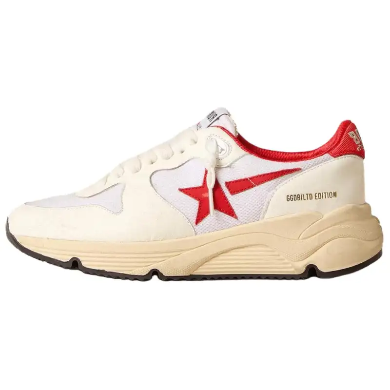 Golden Goose Running Sole LTD Leather Low top Casual Shoes Women's White