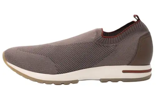 Loro Piana Fabric Low top Casual Shoes Men's Gray