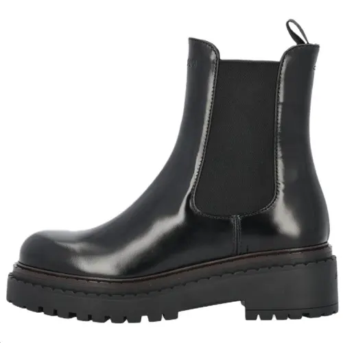 PRADA Calfskin Short Chelsea Boots 5.5cm Women's Black