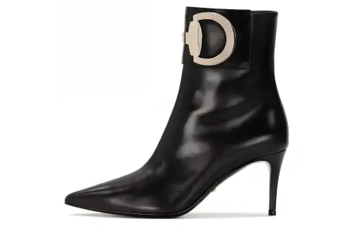 GUCCI Leather Ankle Boots Women's Black