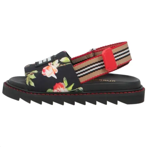 Burberry One Strap Sandals Women's Black