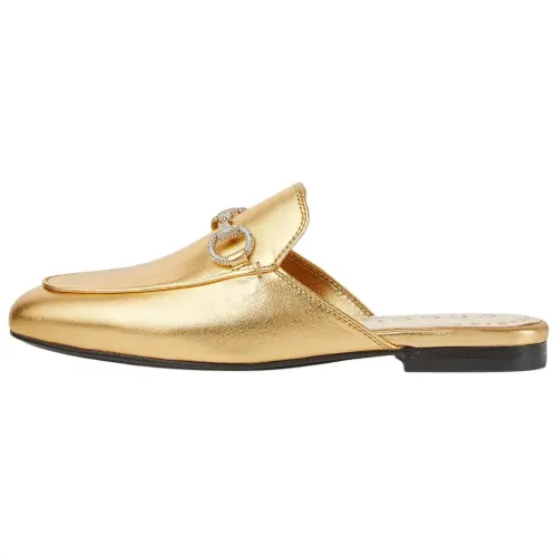 GUCCI Nojum Closed Toe Slippers Women's Gold