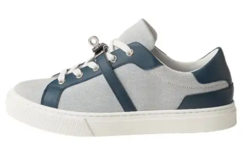 HERMES Day Fabric Low top Skateboard Shoes Women's Blue