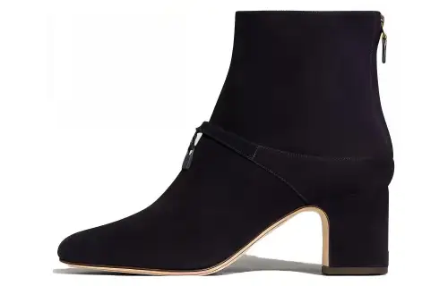 Loro Piana Maxi Charms Leather Fashion Trend Ankle Boots 5.5cm Women's Marine Blue