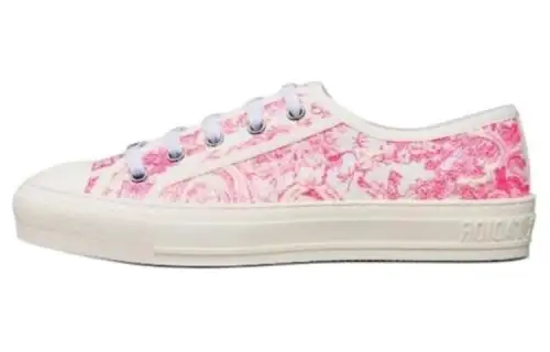 DIOR Walk'n'Dior Platform Shoes Low top Skateboard Shoes Women's Red White