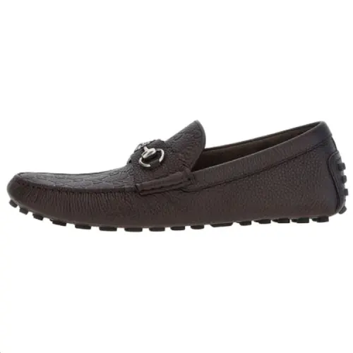GUCCI Gommino Loafers Men's Brown