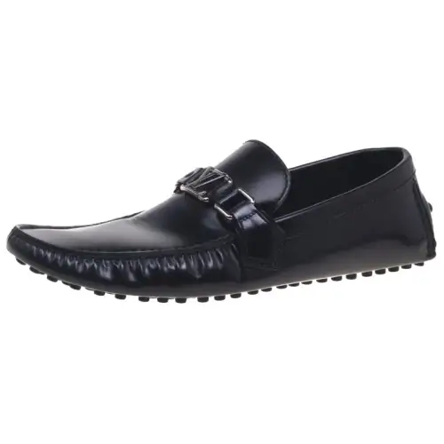 LOUIS VUITTON Gommino Loafers Men's Black