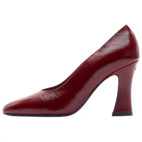 Burberry Trinket Chunky Heel High Heels 9cm Women's Fig