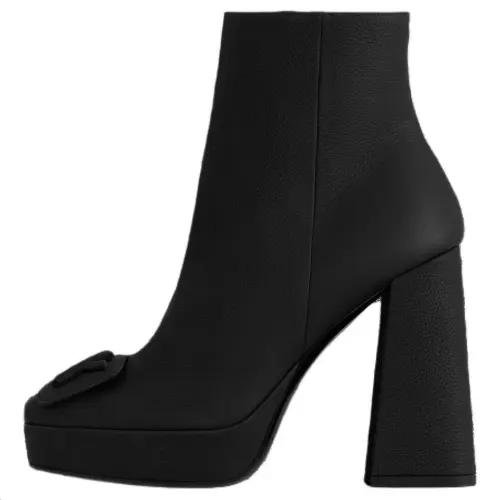 LOUIS VUITTON Shake Calfskin Ankle Boots 9.5cm Women's Black