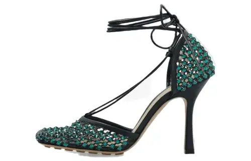 Bottega Veneta Stretch Slim Heel High Heels 9cm Women's Green
