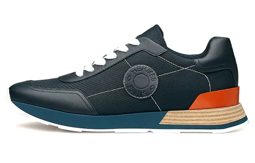 HERMES Drive Low top Casual Shoes Men's Marine Blue