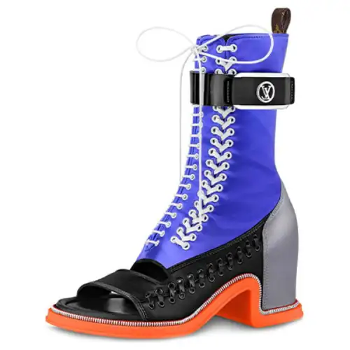 LOUIS VUITTON Moonlight Ankle Boots Women's Purple Gray