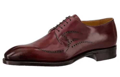 LOUIS VUITTON Varenne Super Copy Line Derby Dress Shoes Men's Black Red