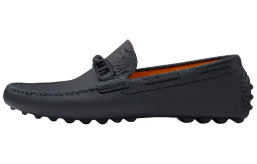 HERMES Alessandro Gommino Loafers Men's Dark Blue