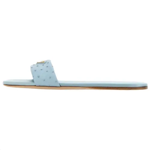PRADA Triangle Slide Slippers Women's Blue