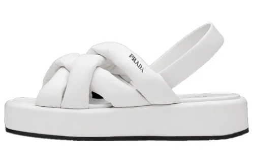 PRADA Nappa Casual Sandal Women's White