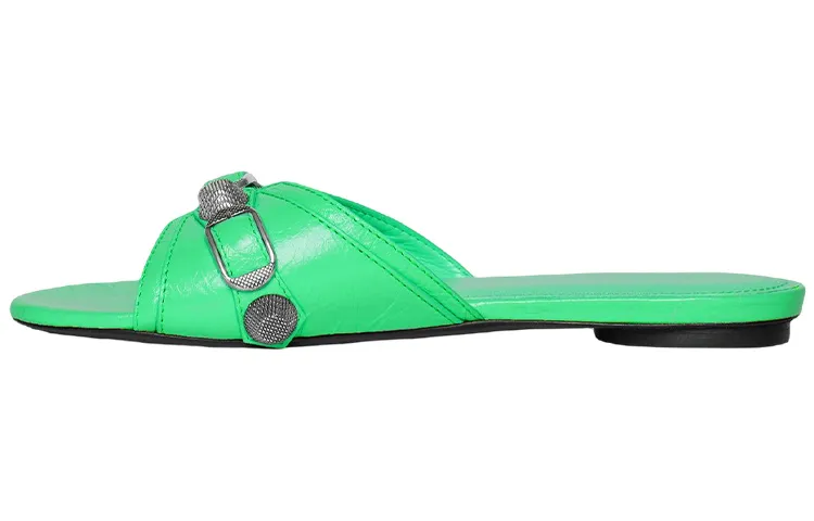 Balenciaga Cagole Slide Slippers Women's Green