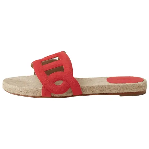 HERMES Famosa Slide Slippers Women's Red