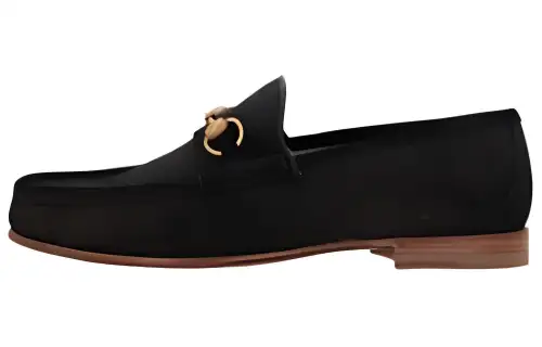 GUCCI Horsebit 1953 Leather Casual Shoes Men's Black