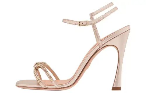 DIOR Leather One Strap Sandals 10.5cm Women's Orange