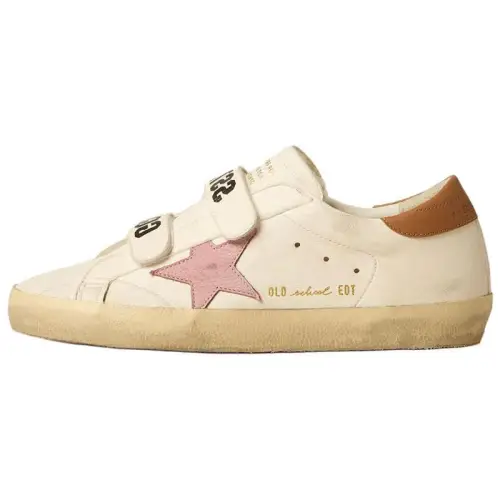 Golden Goose Old School Leather Low top Skateboard Shoes Women's Beige