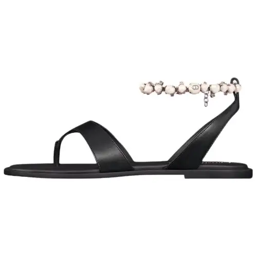DIOR Paris One Strap Sandals Women's Black