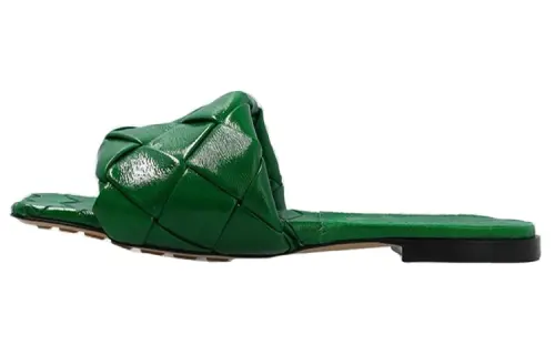 Bottega Veneta Lido Slide Slippers Women's Green
