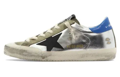 Golden Goose Super Star Suede Stylish Skateboarding Shoes Women's White Distressed