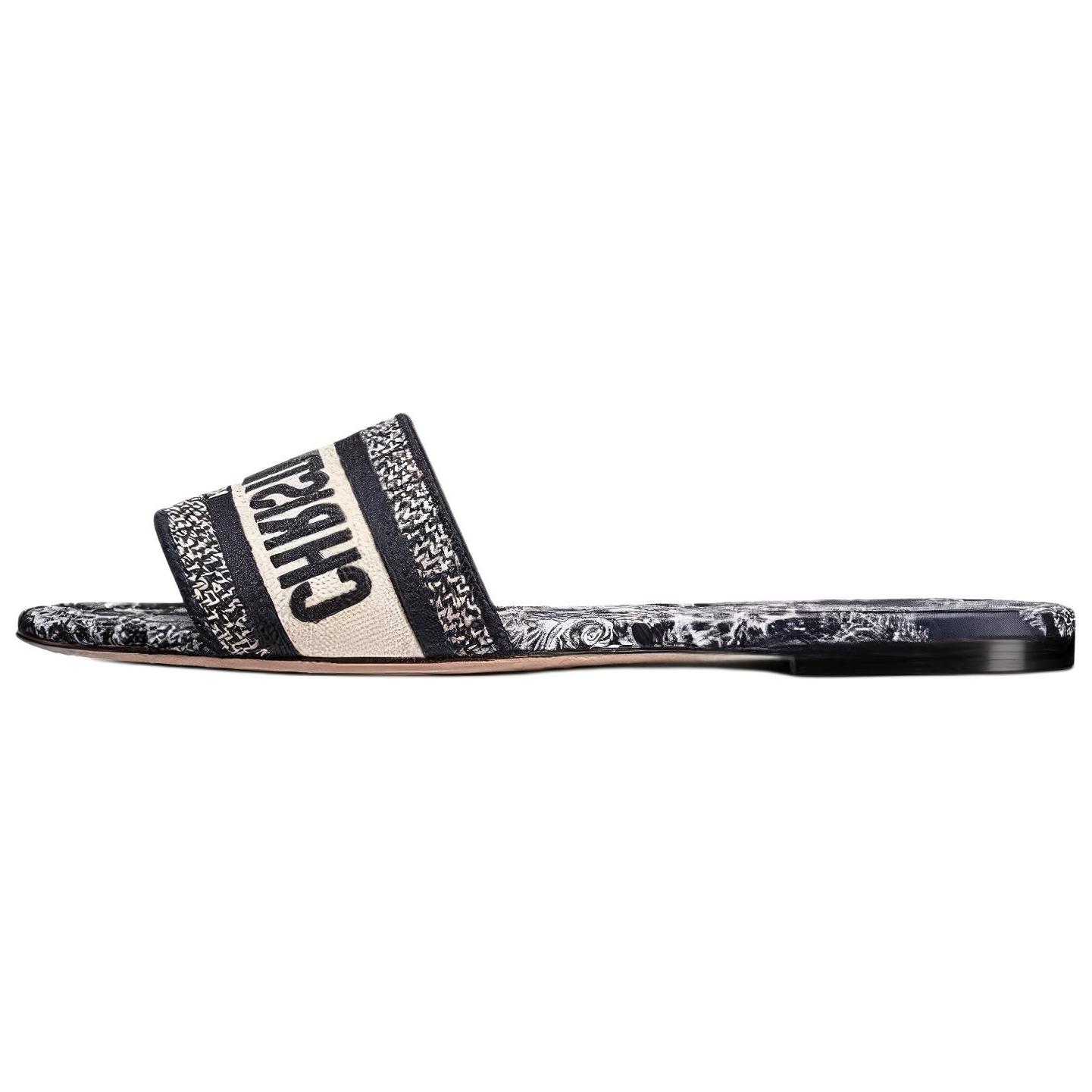 DIOR Dway Slide Slippers Women's Black Blue