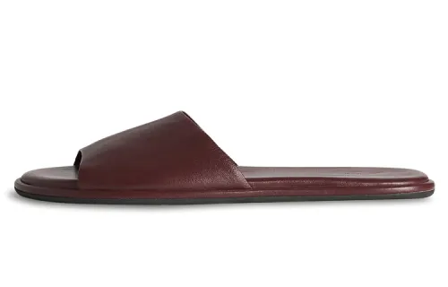 THE ROW Slide Slippers Women's Dark Red