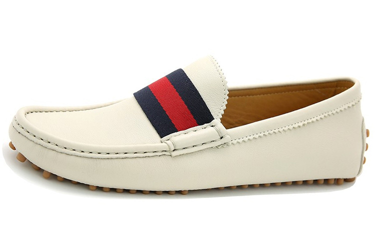GUCCI Gommino Loafers Men's White
