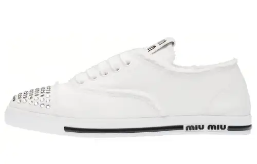 MIU MIU Low top Stylish Skateboarding Shoes Women's White