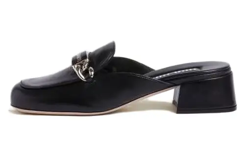 MIU MIU Closed Toe Slippers Women's Black