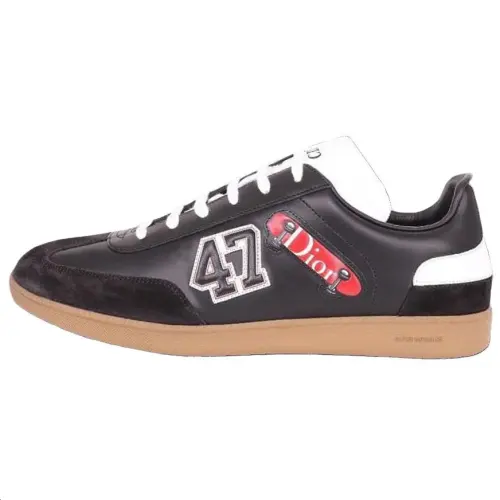 DIOR B01 Leather Low top Skateboard Shoes Men's Black
