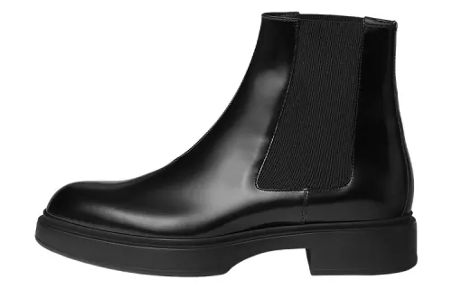 HERMES Short Ankle Boots Men's Black