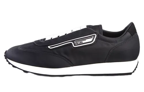 PRADA Abrasion Resistant Low top Casual Shoes Men's Lead Gray