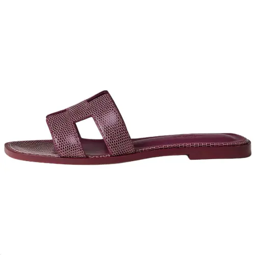 HERMES Oran Slide Slippers Women's Purple