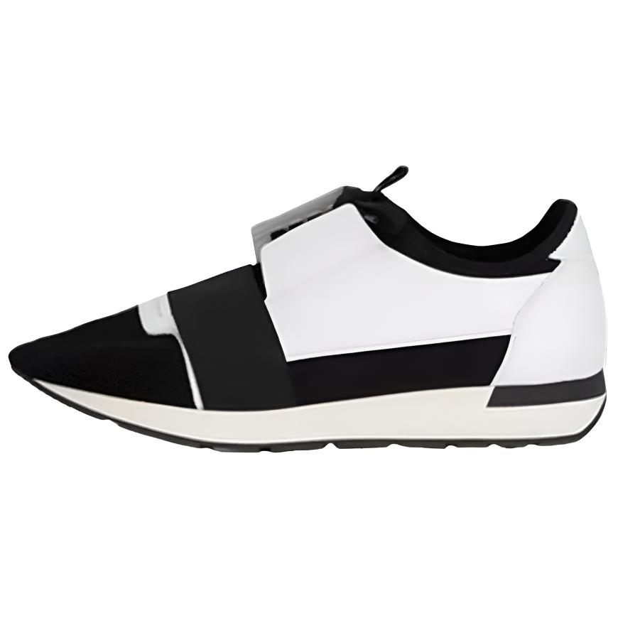 Balenciaga Race Runner Low top Casual Shoes Men's Black White