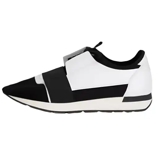 Balenciaga Race Runner Low top Casual Shoes Men's Black White